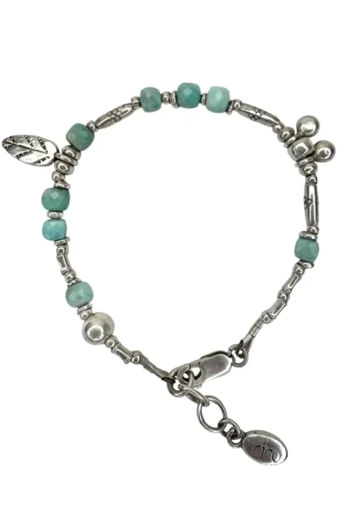 amazonite gemstone bracelet with sterling silver women's bracelet