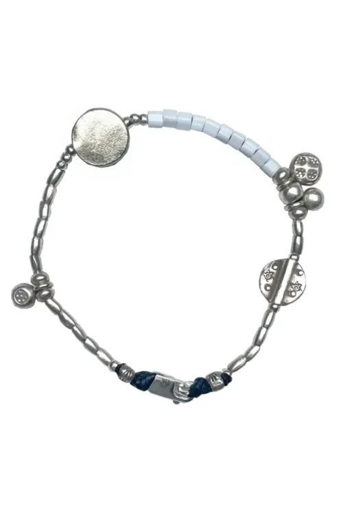 pure silver bracelet perfect two add texture to a bracelet stack. beach vibes and ocean safe. staple jewellery for everyday wear.