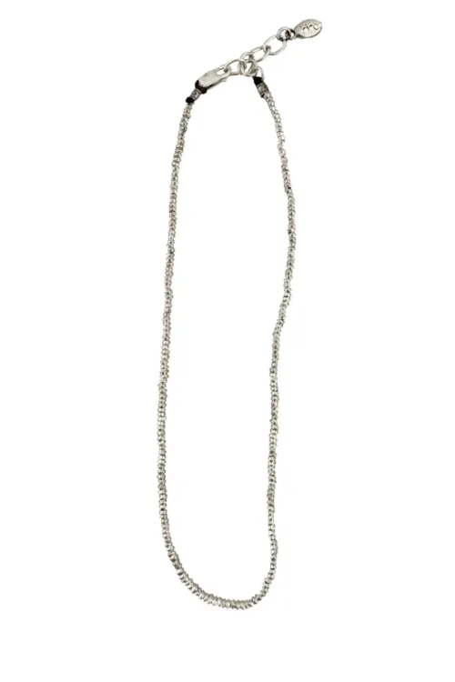 pure silver minimal style short necklace-perfect everyday necklace or for layering with other necklaces
