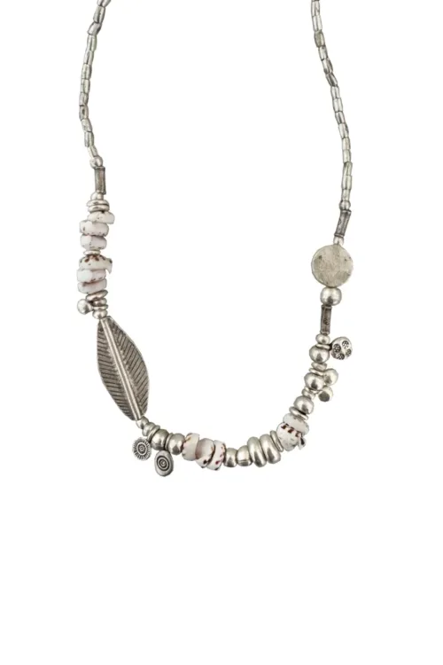 beach inspired chunky pure silver necklace with natural tiger shells. Handmade in Sydney Australia, ocean safe