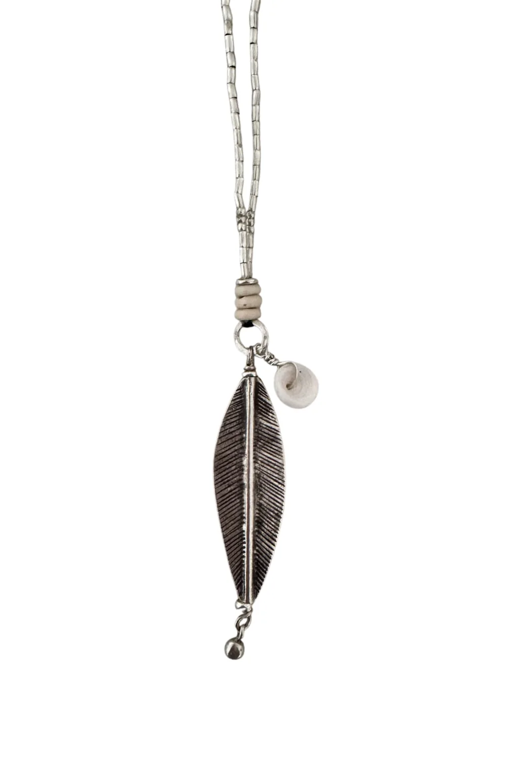 large leaf pure silver necklace with puri shell ocean safe island vibes jewellery