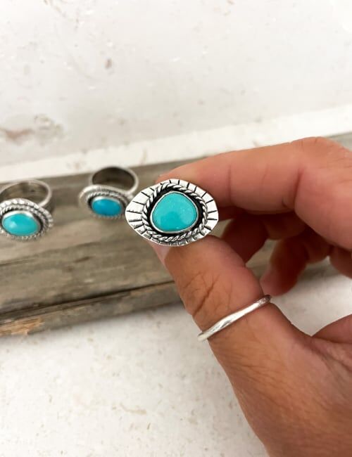 turquoise disc ring 3