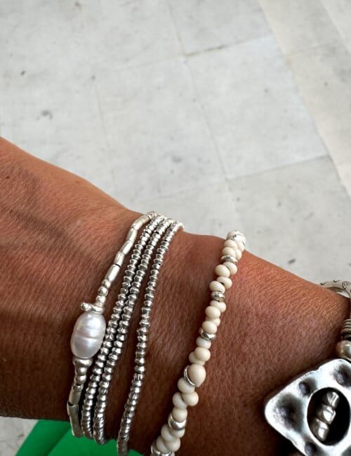 pearl silver bracelet