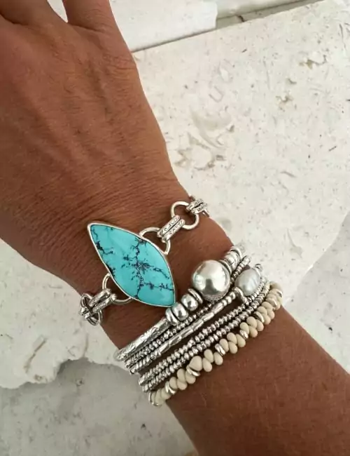 turquoise chain bracelet