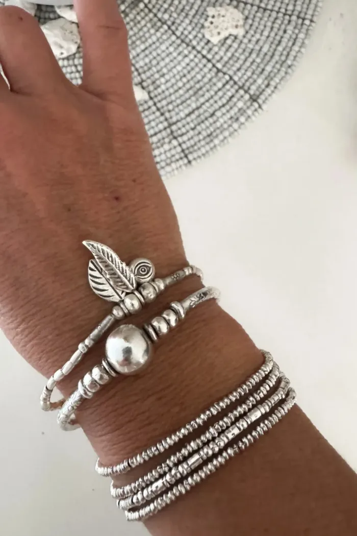 the perfect pure silver bracelet stack. Ocean safe bracelets that can be worn everyday. Handmade in Sydney, Australia.