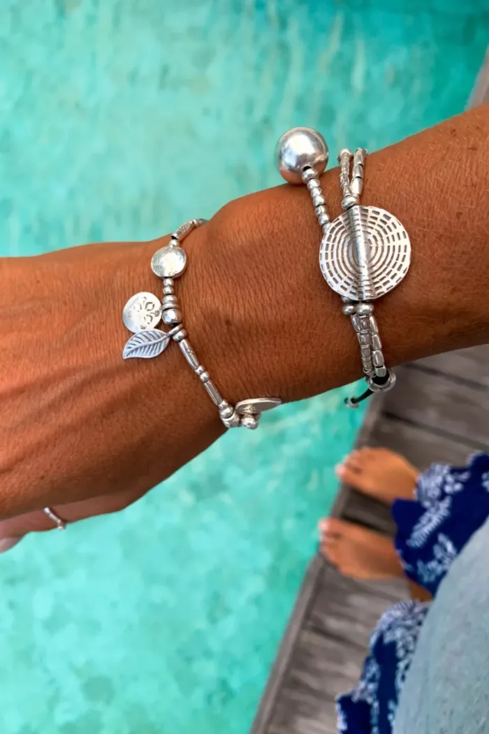 pure silver bracelet perfect two add texture to a bracelet stack. beach vibes and ocean safe. staple jewellery for everyday wear