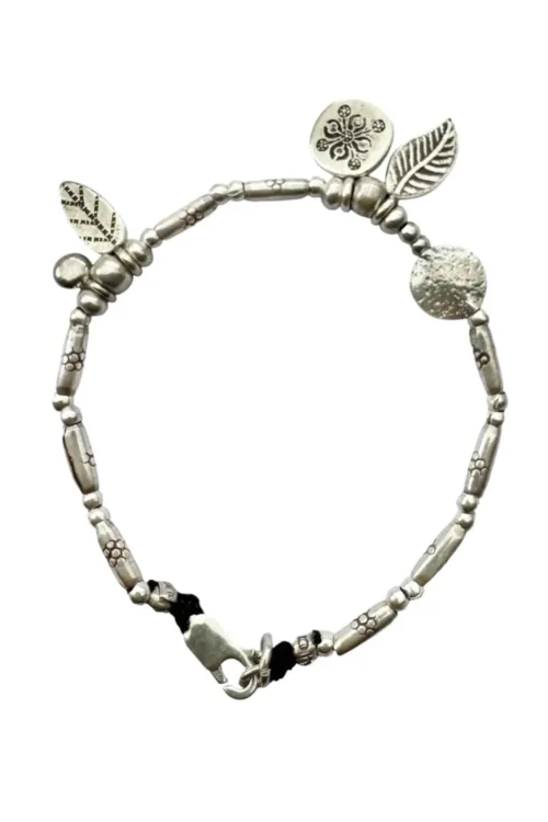 pure silver bracelet perfect two add texture to a bracelet stack. beach vibes and ocean safe. staple jewellery for everyday wear