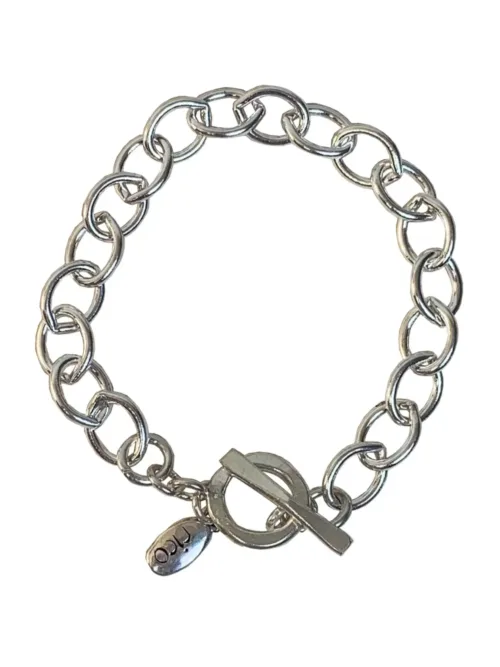 sterling silver large link chain bracelet. ocean safe. customisable add on charm options.