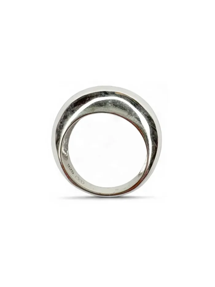 sterling silver chunky ring. Dome style ring perfect for stacking. Ocean safe