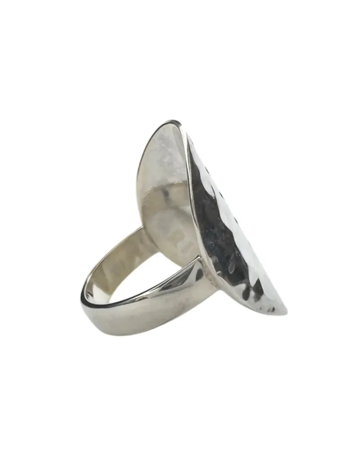 sterling silver disk ring chunky style. Designed to wear everyday. Ocean safe
