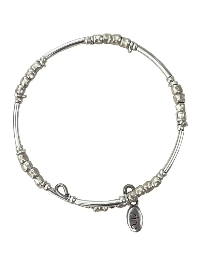 pure silver memory wrap bracelet perfect two add texture to a bracelet stack. textured silver minimal style bracelet