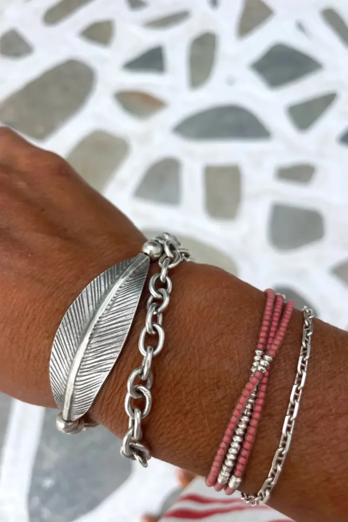 pure silver bracelet stack style. Beach inspired - resort style jewellery. Ocean safe