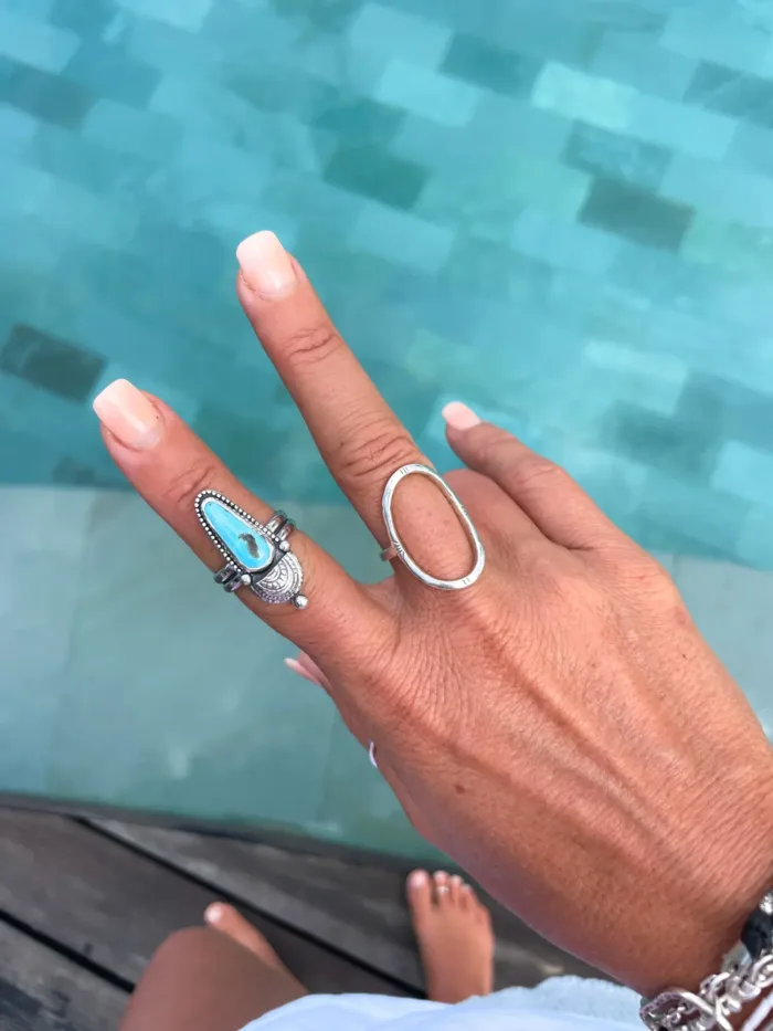 Nevada Fox Turquoise Pear Ring Size 7 1/4 US - Image 2