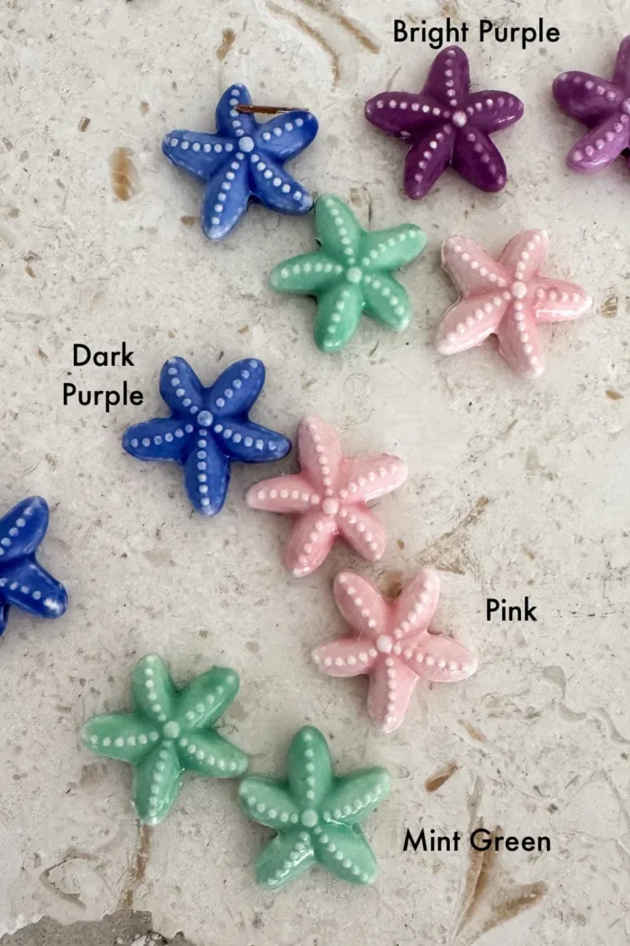 STARFISH bead colour options handmade jewellery