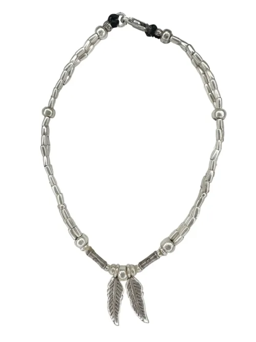 multi strand pure silver anklet. Featuring 2 silver feather charms. The perfect beach jewellery. Everyday staple jewellery. Ocean safe.