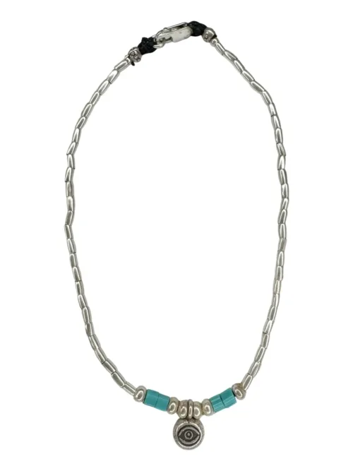 pure silver anklet with evil eye charm for protection. Designed to be worn everyday. ocean safe