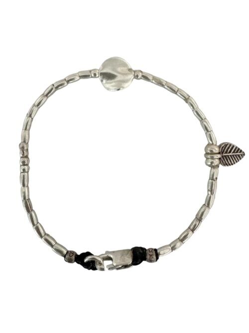 pure silver simple style bracelet. Handmade for everyday wear. Ocean safe. Tug proof for active mums.