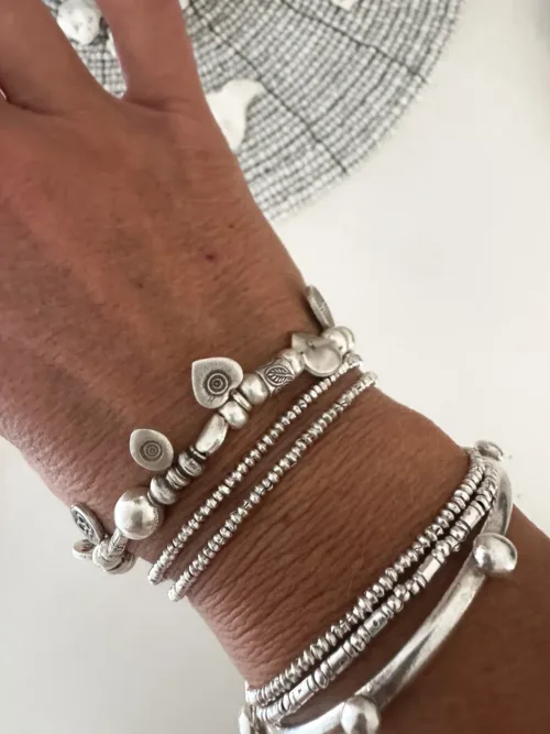 multi charm pure silver women's bracelet tug proof made for active mums ocean safe