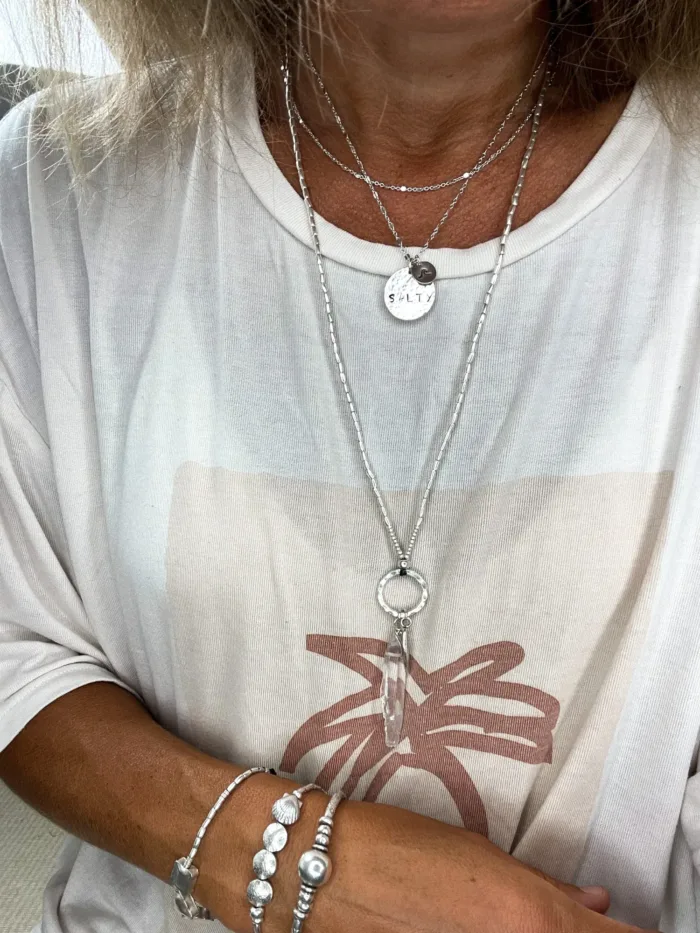Salty Silver Chain Necklace - Image 2