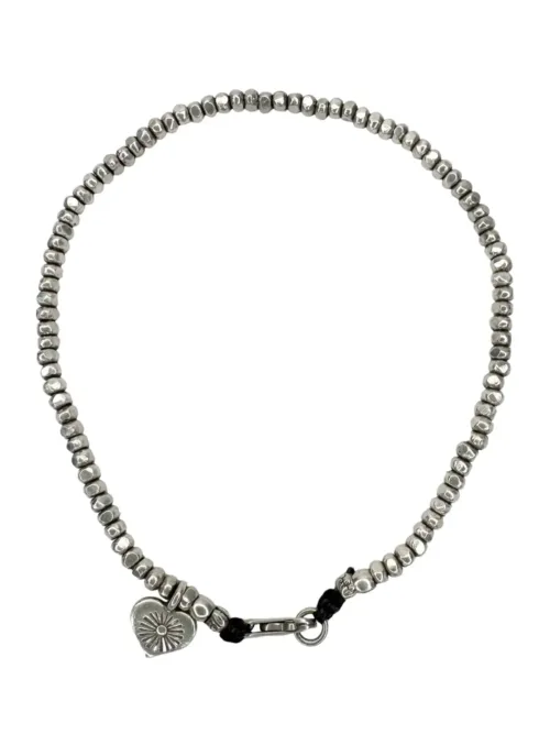 pure silver faceted nugget anklet. Chunky style and looks great worn solo or stacked with other anklets. Ocean safe for everyday wear.