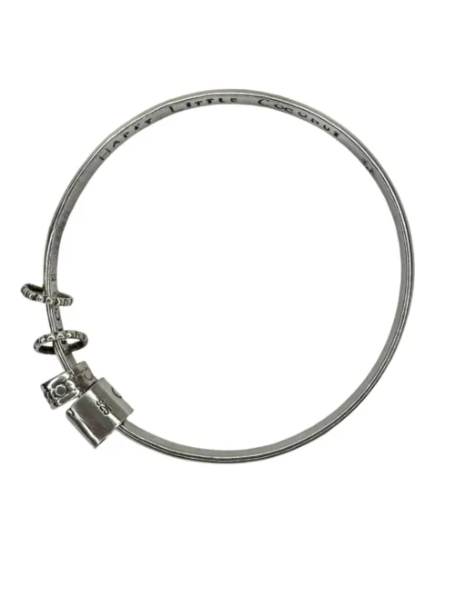 handmade sterling silver bangle. customisable hand stamped option. great for bracelet stacking. water safe