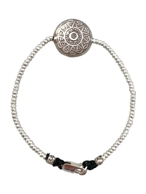 pure silver women's bracelet. wear everyday. ocean safe. tug proof, perfect for active mums.