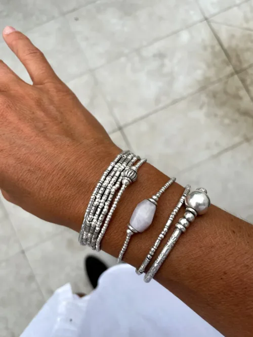 minimal style pure silver bracelet. an everyday staple bracelet - ocean safe