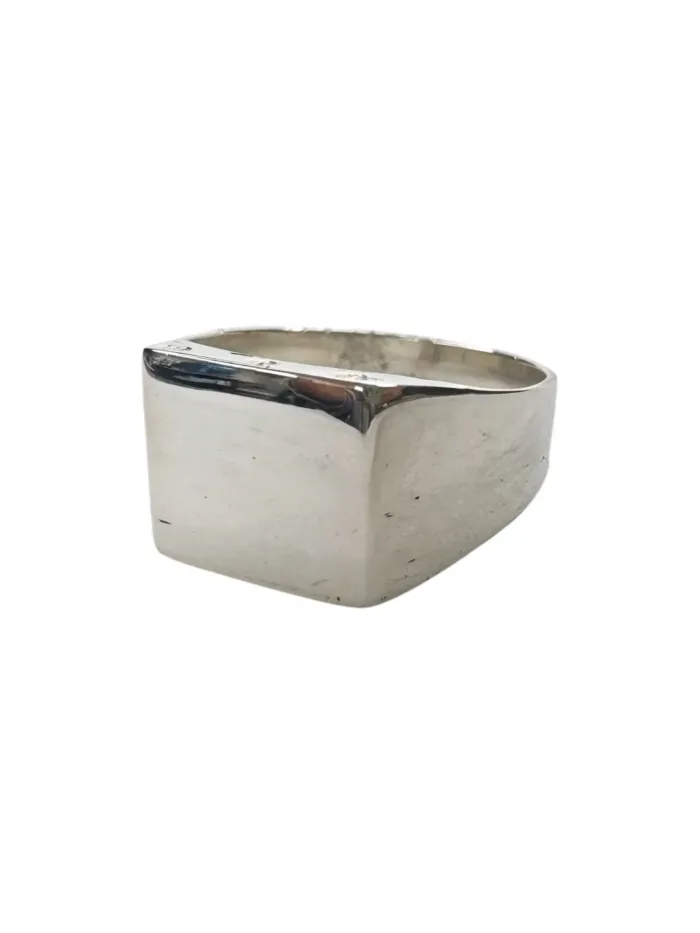 sterling silver signet ring. ocean safe