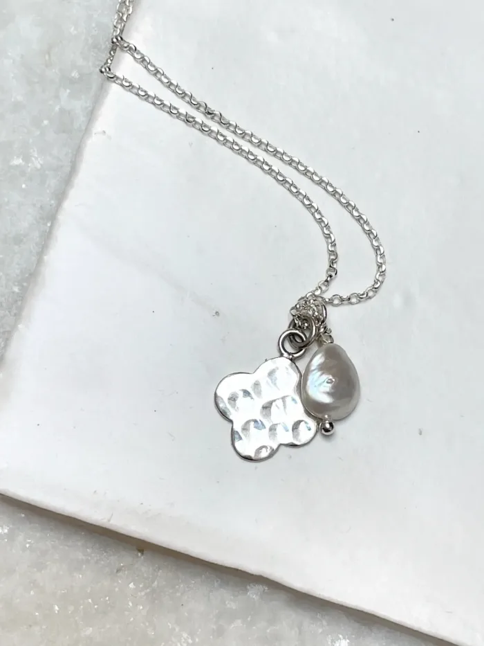 Clover Keshi Necklace - Image 2