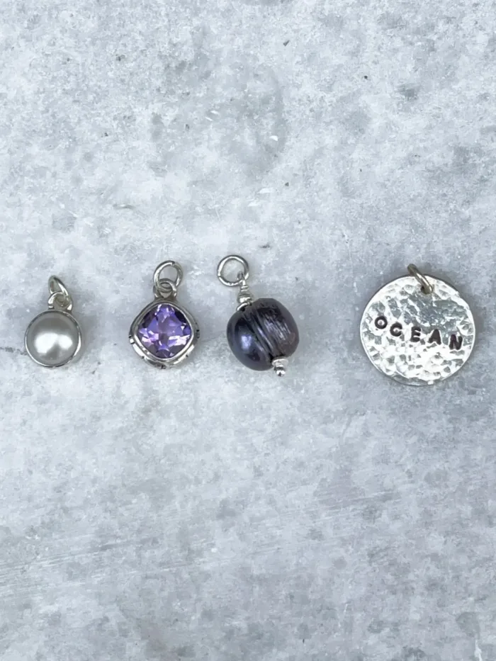 sterling silver charm pendants for add on charm customisation