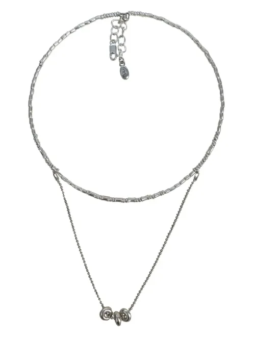 pure silver memory necklace. Collar style, easy to slip on. They look great stacked and styled with other necklaces