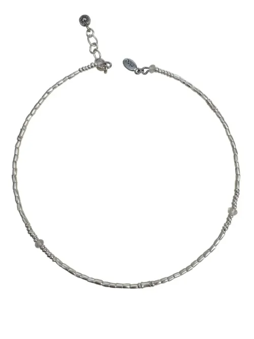 pure silver choker necklace for everyday handmade in Sydney australia.