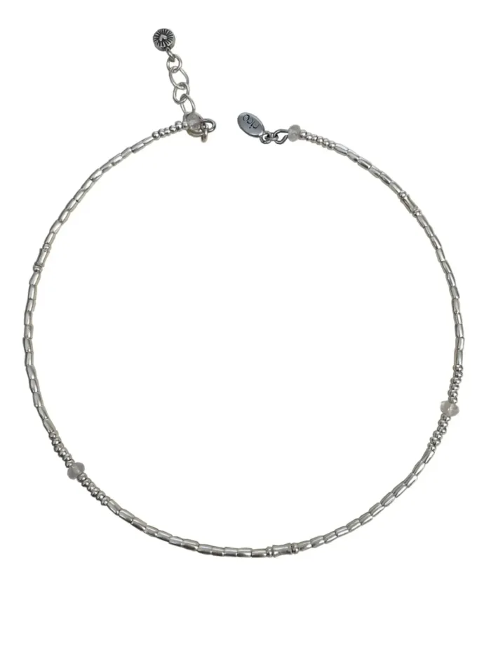 pure silver choker necklace for everyday handmade in Sydney australia.