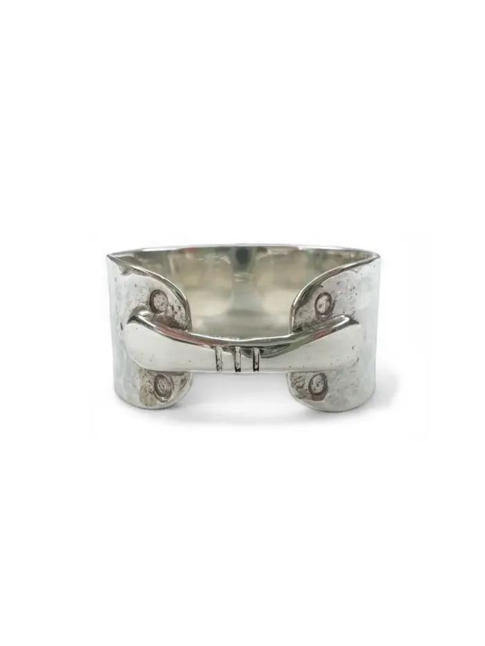 sterling silver wide band ring. Great for stacking. Ocean safe