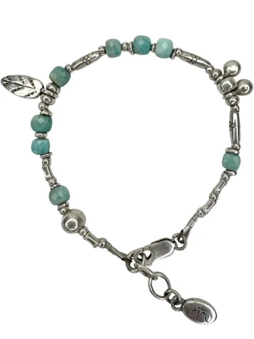 amazonite gemstone bracelet with sterling silver women's bracelet