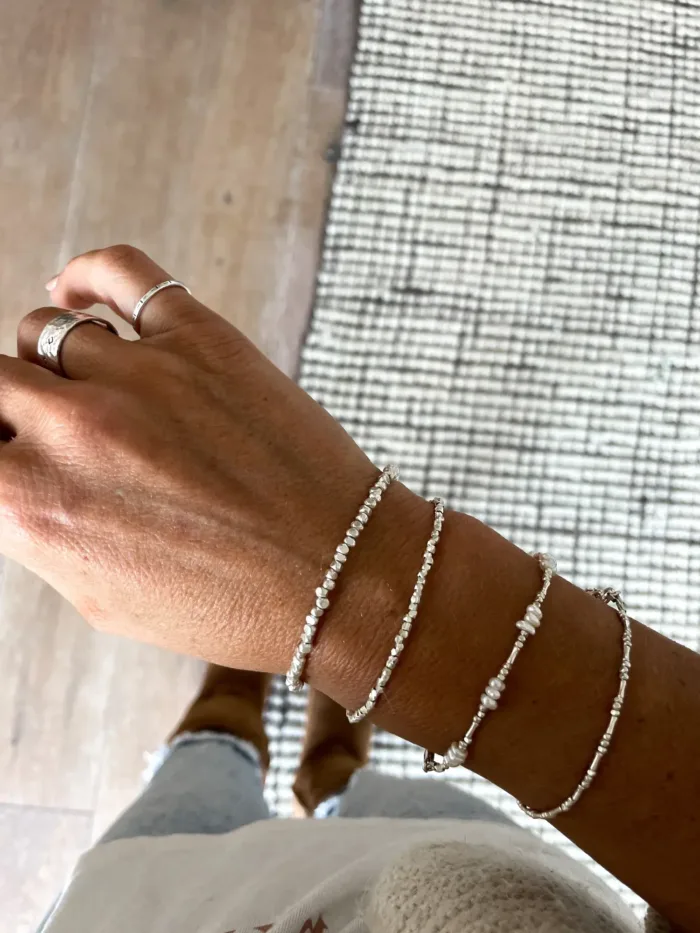 minimal dainty style pure silver bracelet. sterling silver jewellery. perfect for stacking.