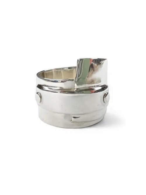 unique chunky sterling silver ring. wide band style. Statement ring. Ocean safe