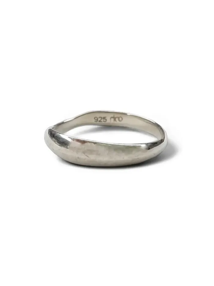 organic form sterling silver ring water safe great for ring stacks