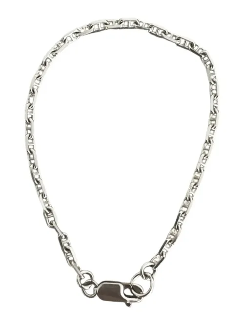 sterling silver chain bracelet, dainty style to wear everyday. Looks great worn solo or in a bracelet stack. Ocean safe.