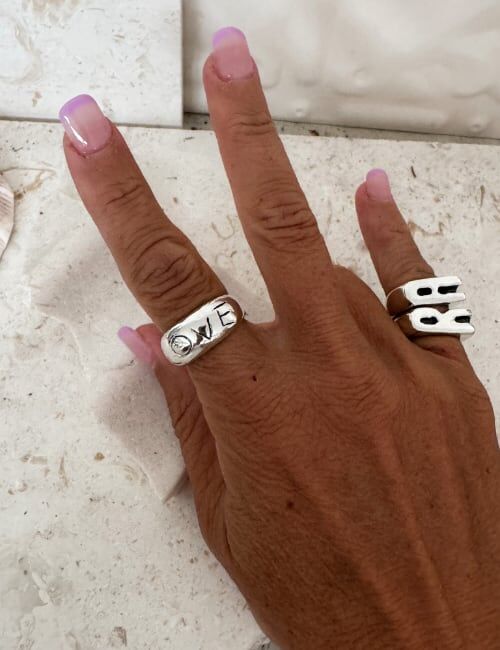 sterling silver dome ring