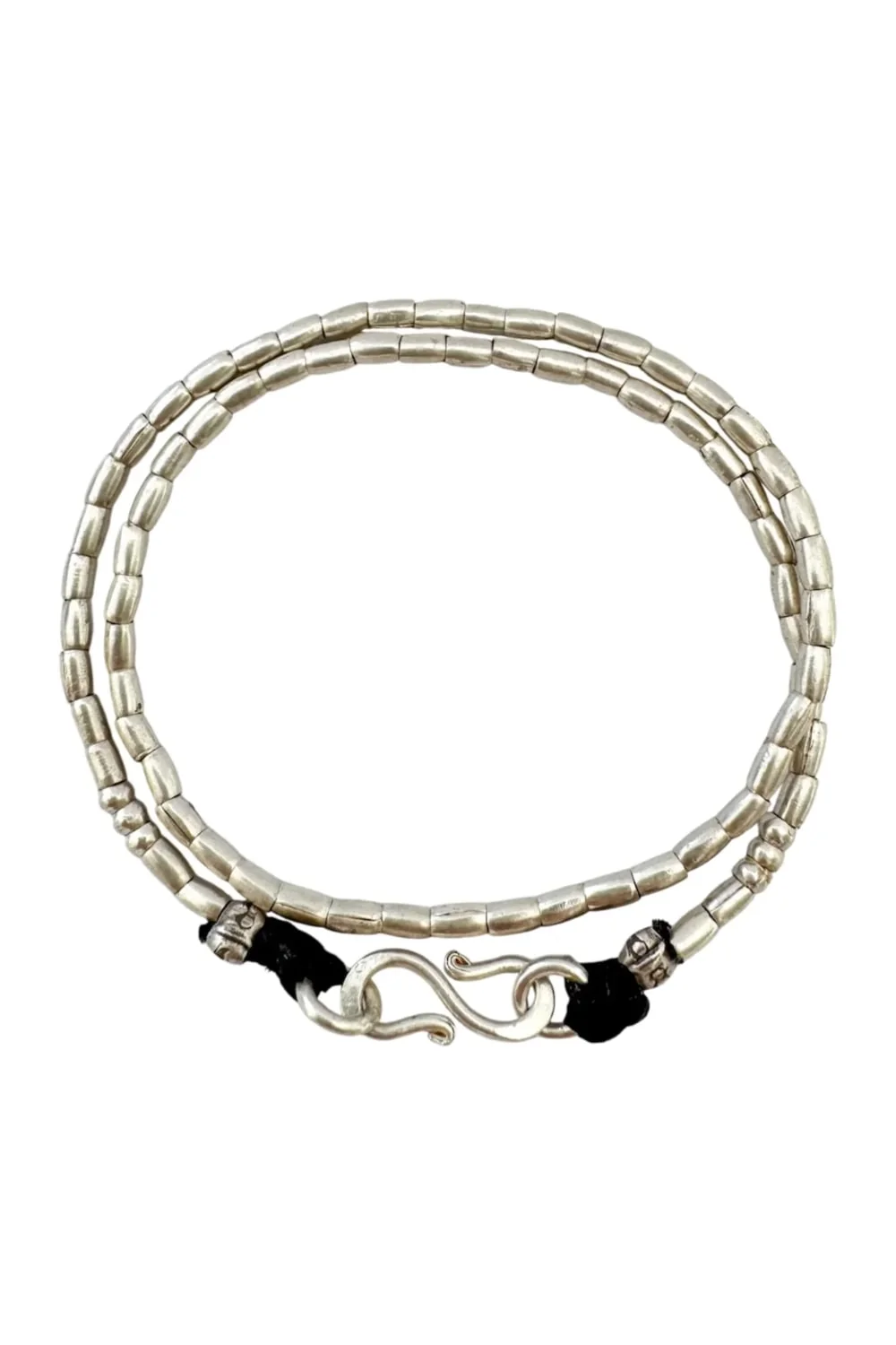tight double sterling silver wrap bracelet for everyday wear water safe