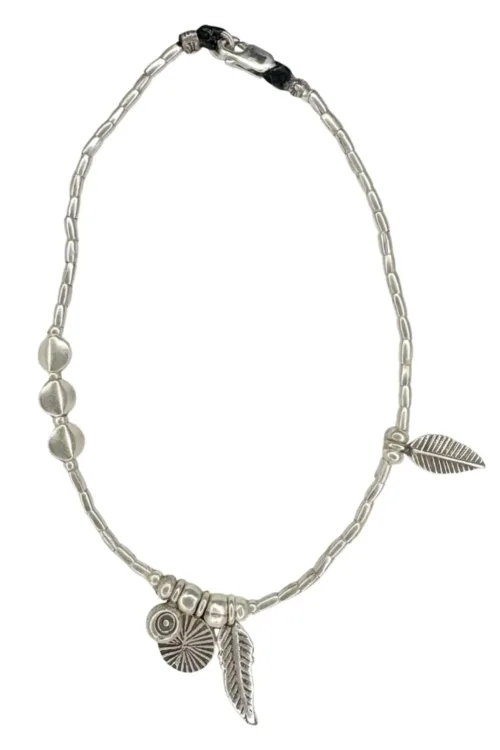 boho luxe pure silver anklet with evil eye charm. Designed to be worn everyday. Ocean safe