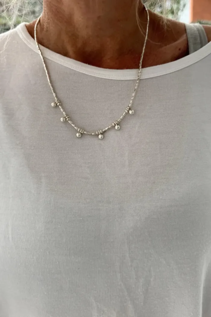 bohemian-style-sterling-silver-wrap-bracelet. Wear 3 ways - anklet, bracelet, necklace. water safe