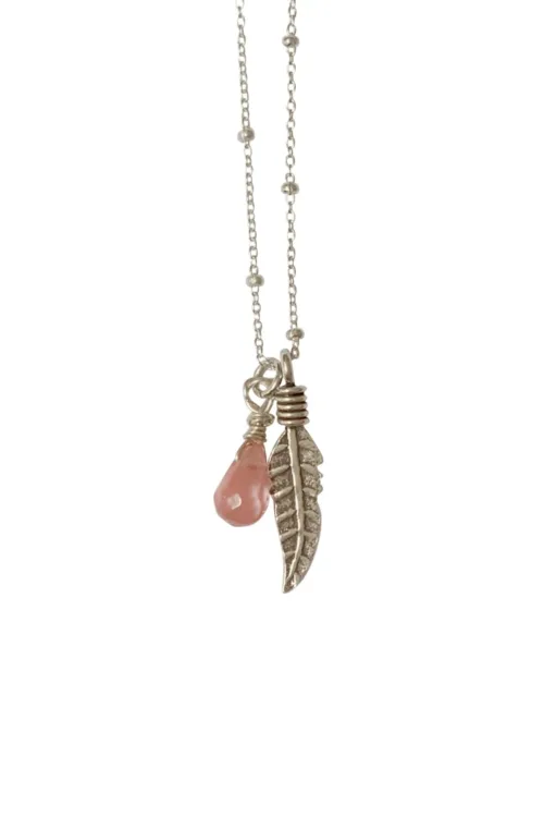 nature inspired silver feather pendant necklace with sterling silver chain ocean safe. Handmade in Sydney, Australia