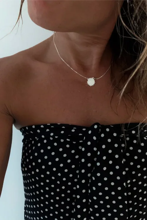 sun pendant sterling silver necklace. Ocean safe jewellery handmade in Australia