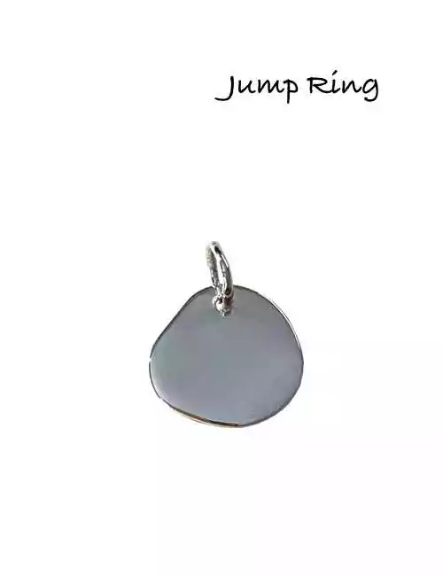 Silver Organic Disc Charm - Image 3