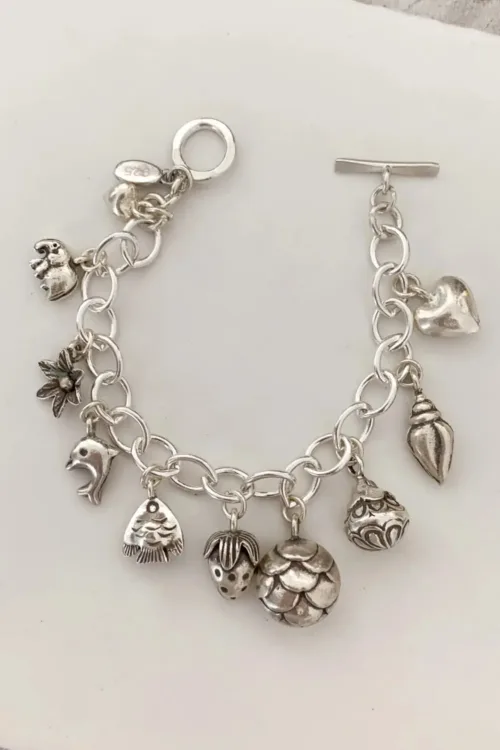 sterling silver large link chain bracelet. ocean safe. customisable add on charm options.