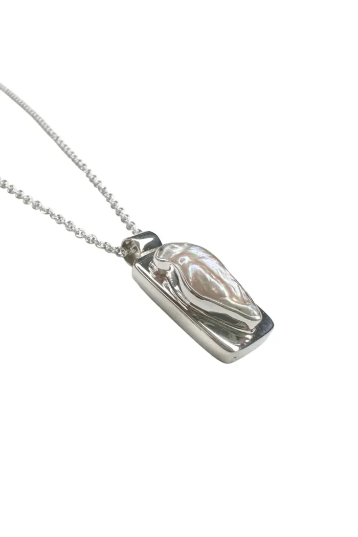 sterling silver freshwater pearl pendant necklace water safe bohemian style