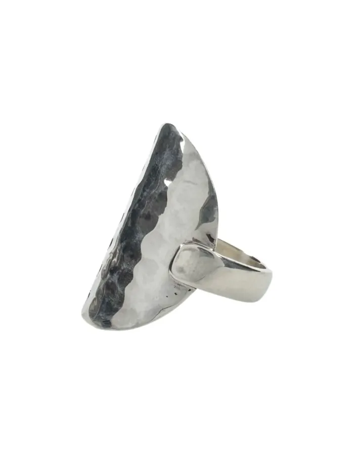 sterling silver disk ring chunky style. Designed to wear everyday. Ocean safe