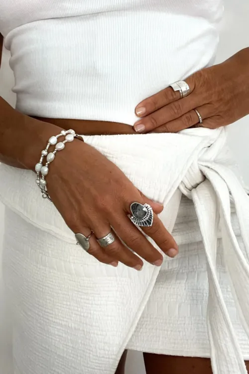 the perfect pure silver bracelet stack. Ocean safe bracelets that can be worn everyday. Handmade in Sydney, Australia.